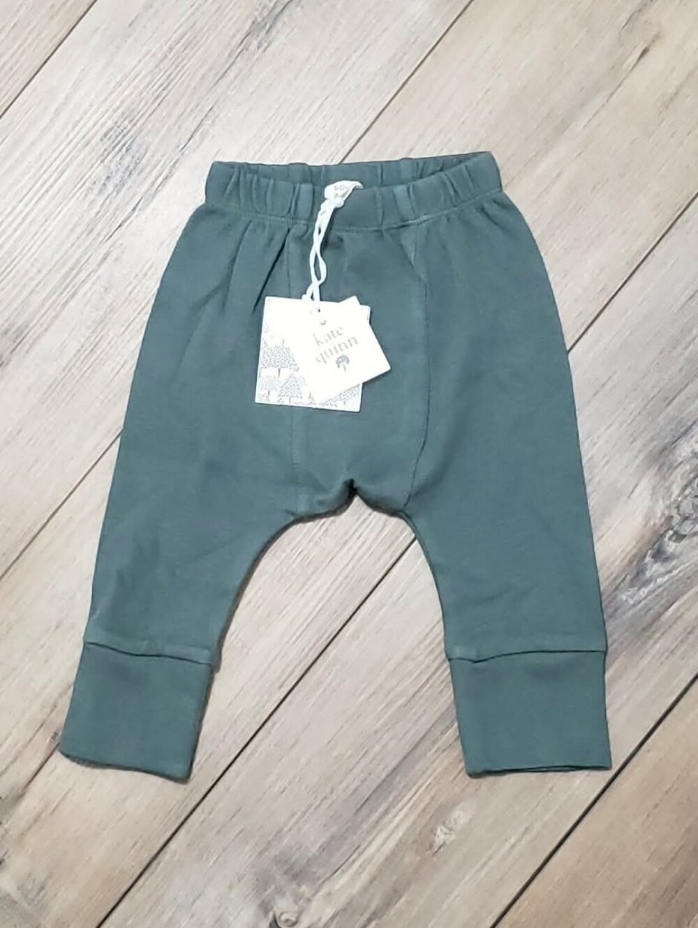 Kate Quinn Classic Panda Pants In Forest Green Size 6-12 Months NWT